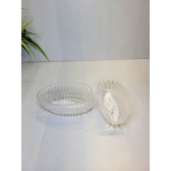 2 Vintage Princess House Royal Highlights Crystal Spoon Holders - Picture 2 of 4